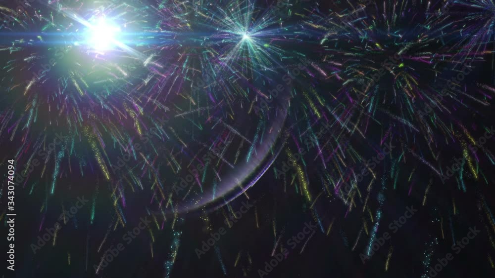 Beautiful cg fireworks in celebration day Beautiful cg fireworks in celebration day