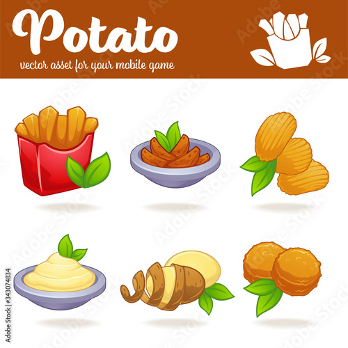 Potato vector cartoon asset for your app or mobile game