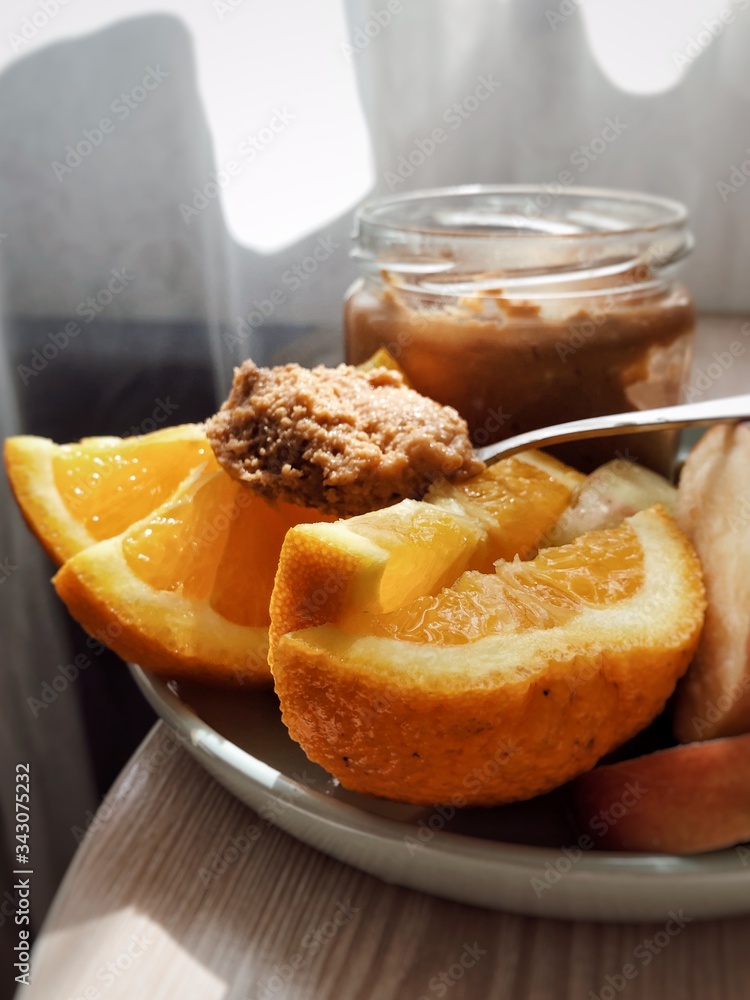 oranges and peanut butter