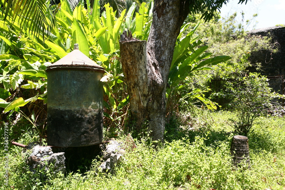 Fototapeta premium L'ile de La Réunion dans l'océan Indien, France.