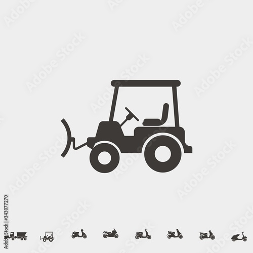 snow blower icon vector illustration and symbol for website and graphic design