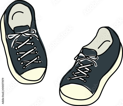 スニーカーの手描きイラスト 靴 おしゃれ Stock Vector Adobe Stock
