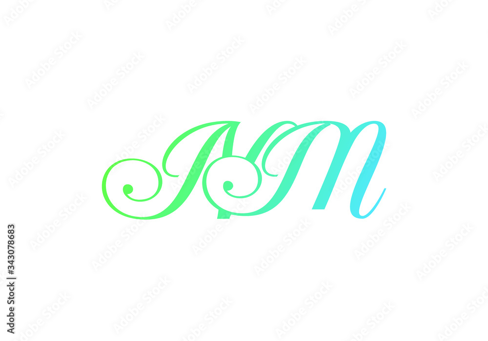 Initial Monogram Letter N M Logo Design Vector Template. NM Letter Logo Design Initial Monogram Letter N M Logo Design Vector Template. NM Letter Logo Design