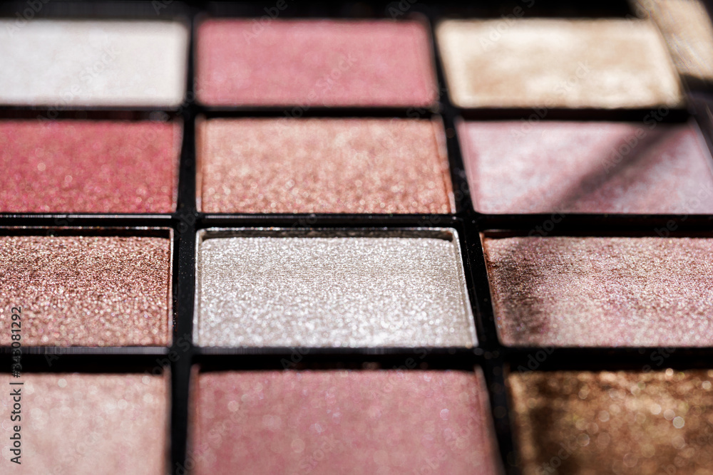 Fototapeta premium Palette of colorful eye shadows
