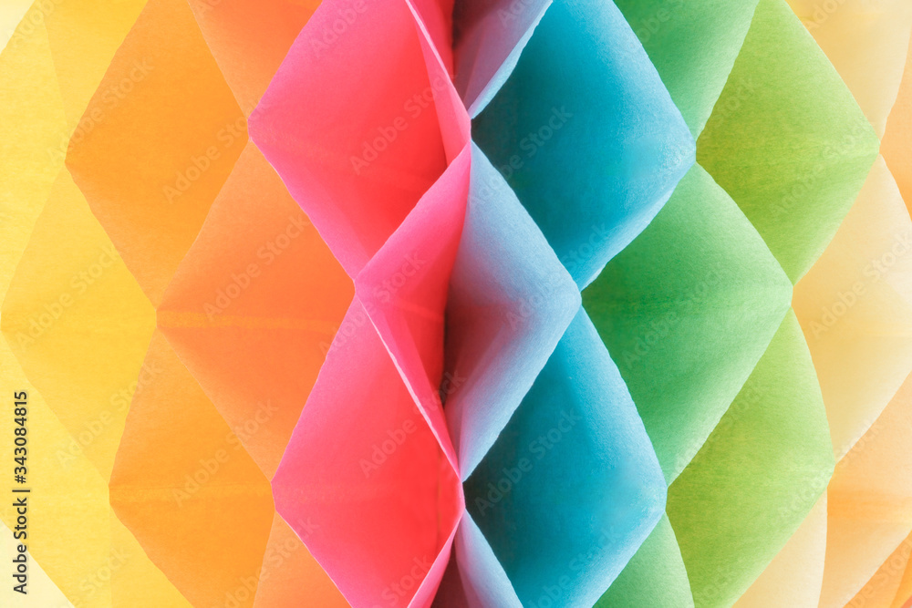 Geometric colorful rhombus paper pattern