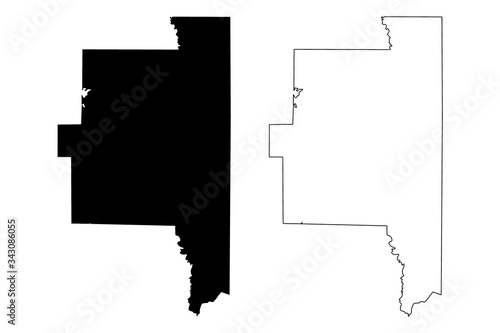 Lanier County, Georgia (U.S. county, United States of America,USA, U.S., US) map vector illustration, scribble sketch Lanier map