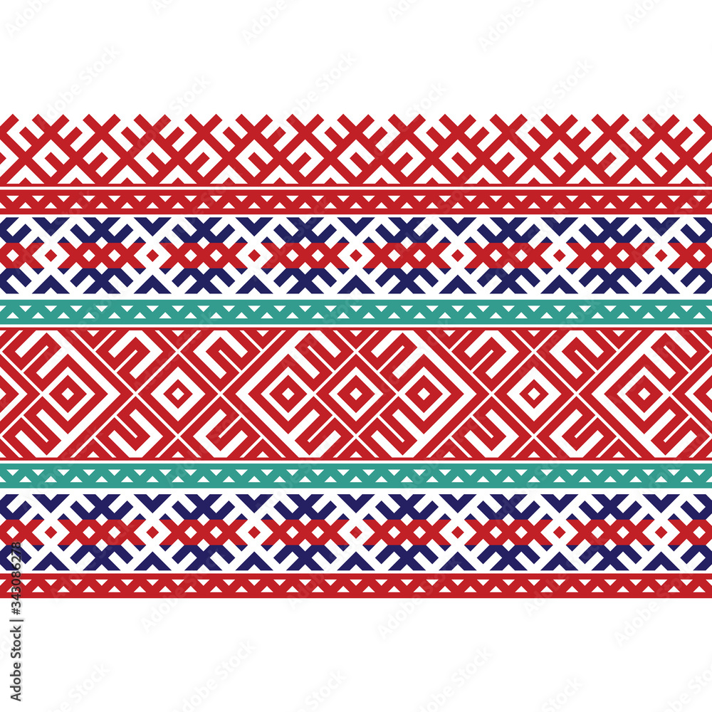 National knitting striped slavic ornament National knitting striped slavic ornament