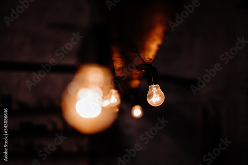the lamp on in the dark © Людмила Таможенко