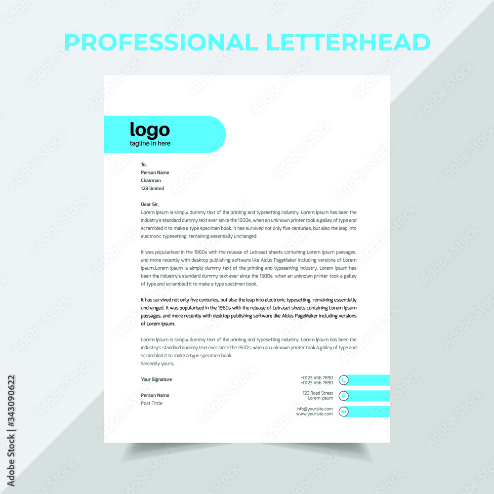 Letterhead design template vector