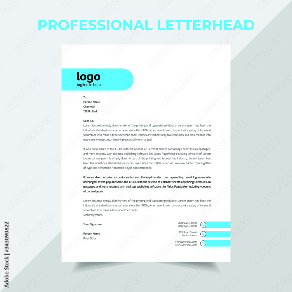 Letterhead design template vector Letterhead design template vector