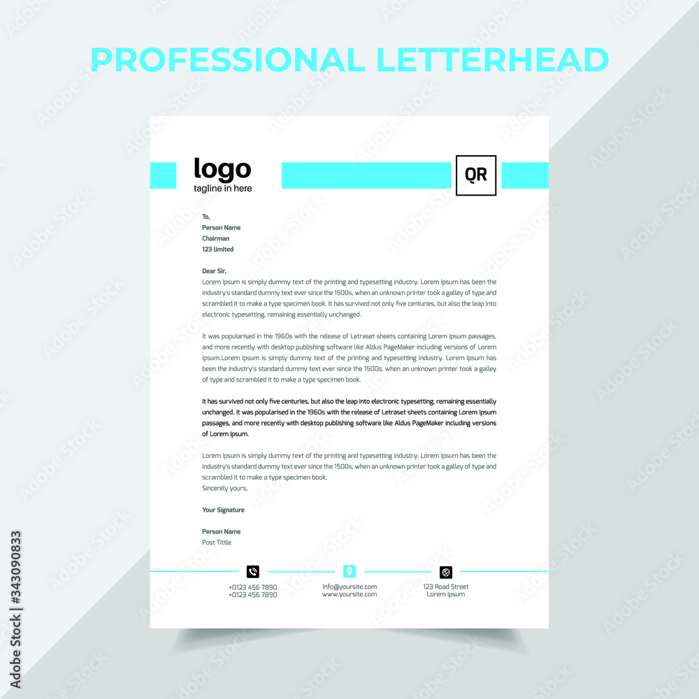 Letterhead design template Letterhead design template