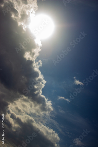 Auray, Brittany, France - September 8 2019: Auray sky view