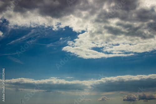 Auray, Brittany, France - September 8 2019: Auray coast sky view