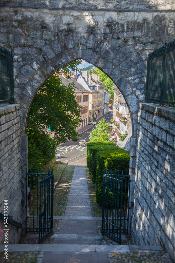 Architecture from old city Chambery, Region Savoy, France