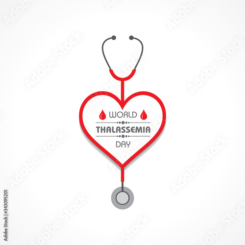 Vector illustration on the theme of world Thalassemia day observed on May 8th every year. Thalassemias are inherited blood disorders characterized by decreased hemoglobin production