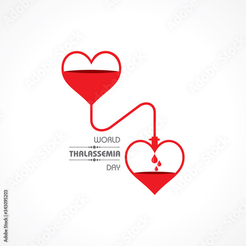 Vector illustration on the theme of world Thalassemia day observed on May 8th every year. Thalassemias are inherited blood disorders characterized by decreased hemoglobin production
