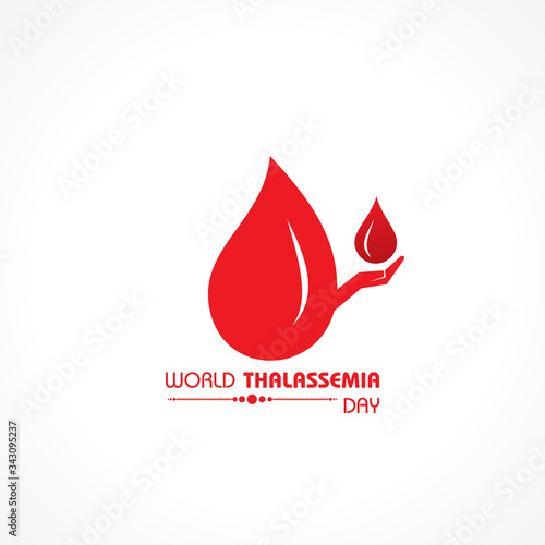 Vector illustration on the theme of world Thalassemia day observed on May 8th every year. Thalassemias are inherited blood disorders characterized by decreased hemoglobin production