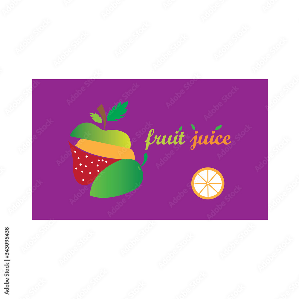 Plakat Fruit icon background design template vector.