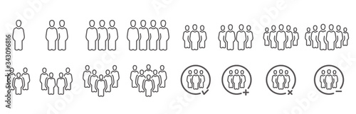 people and population icon set,vector and illustration