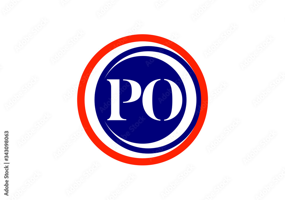 Initial Monogram Letter P O Logo Design Vector Template. PO Letter Logo Design Initial Monogram Letter P O Logo Design Vector Template. PO Letter Logo Design
