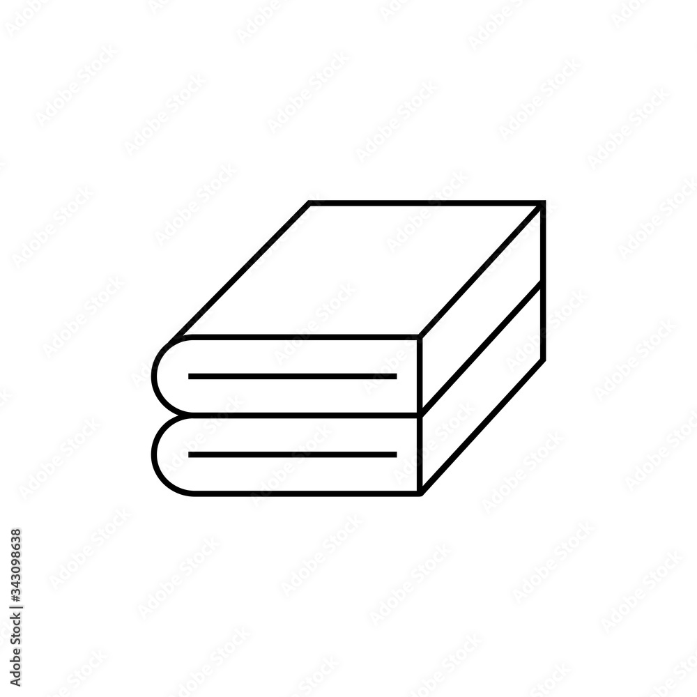 Book line icon for web, mobile and infographics. Vector black icon isolated on white background. Book line icon for web, mobile and infographics. Vector black icon isolated on white background.