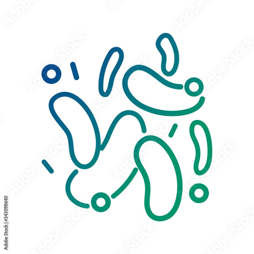 bacteria culture line style icon