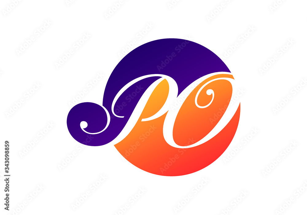 Initial Monogram Letter P O Logo Design Vector Template. PO Letter Logo Design Initial Monogram Letter P O Logo Design Vector Template. PO Letter Logo Design