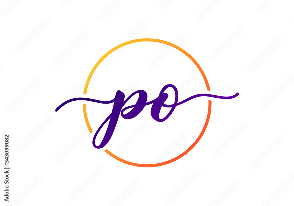 Initial Monogram Letter P O Logo Design Vector Template. PO Letter Logo Design Initial Monogram Letter P O Logo Design Vector Template. PO Letter Logo Design