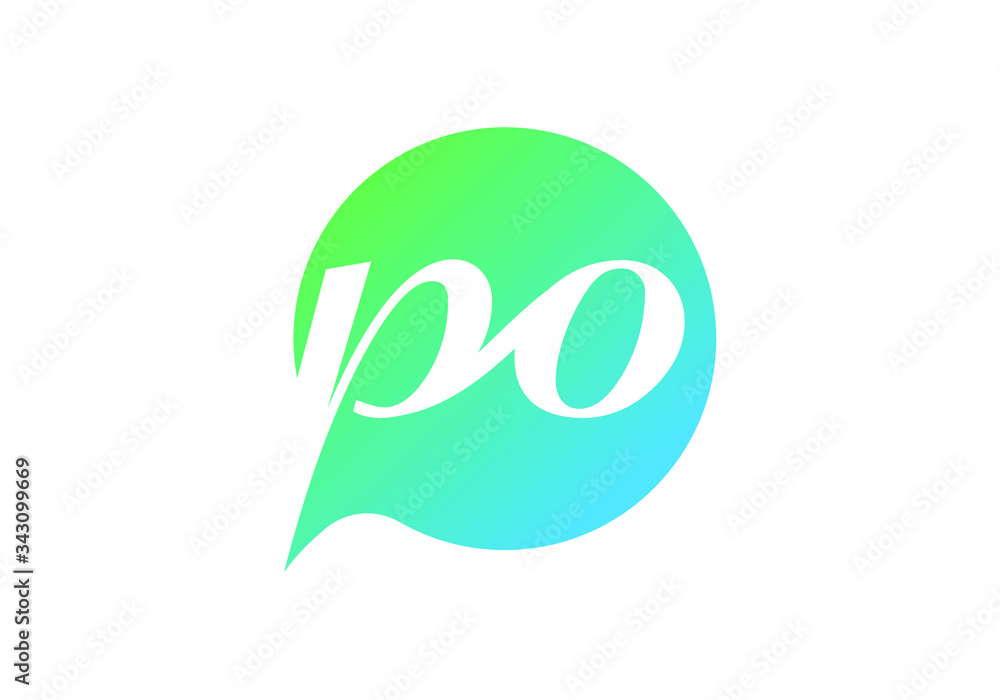 Initial Monogram Letter P O Logo Design Vector Template. PO Letter Logo Design Initial Monogram Letter P O Logo Design Vector Template. PO Letter Logo Design
