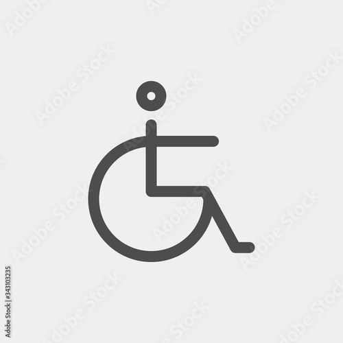 Invalid carriage flat vector icon. Invalid flat vector sign