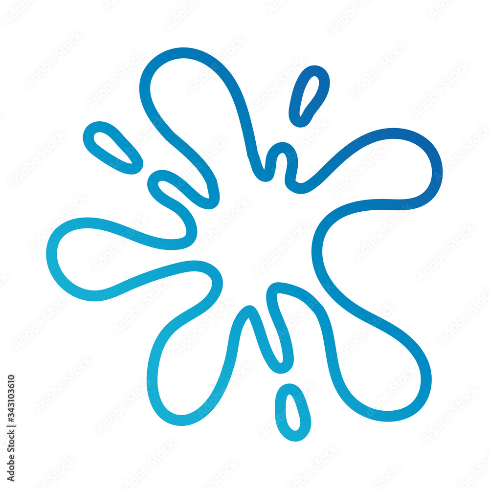 water ocean splash line gradient style icon water ocean splash line gradient style icon