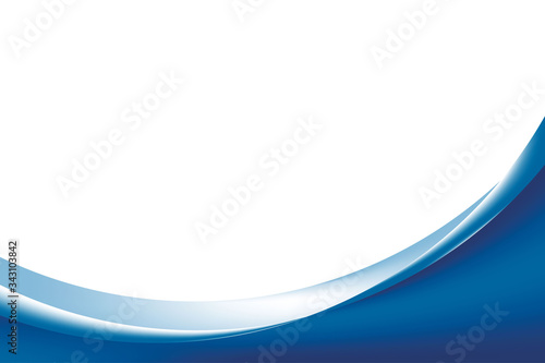Abstract Stylish Blue Smooth Curve Background Design Template Vector