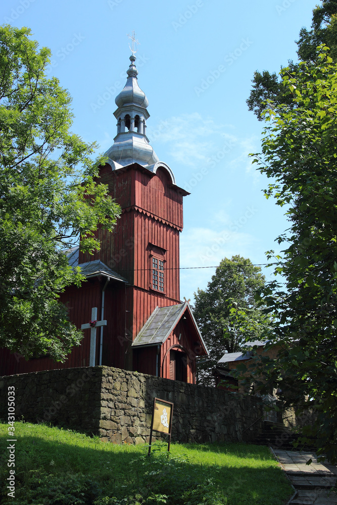 Fototapeta premium Wooden Orthodox church in Czyrna