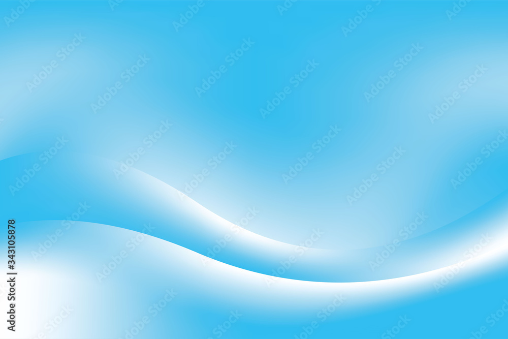 Abstract Blurry Blue White Wave Background Design Template Vector