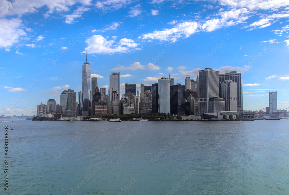 Naklejka premium new york ile de manhattan