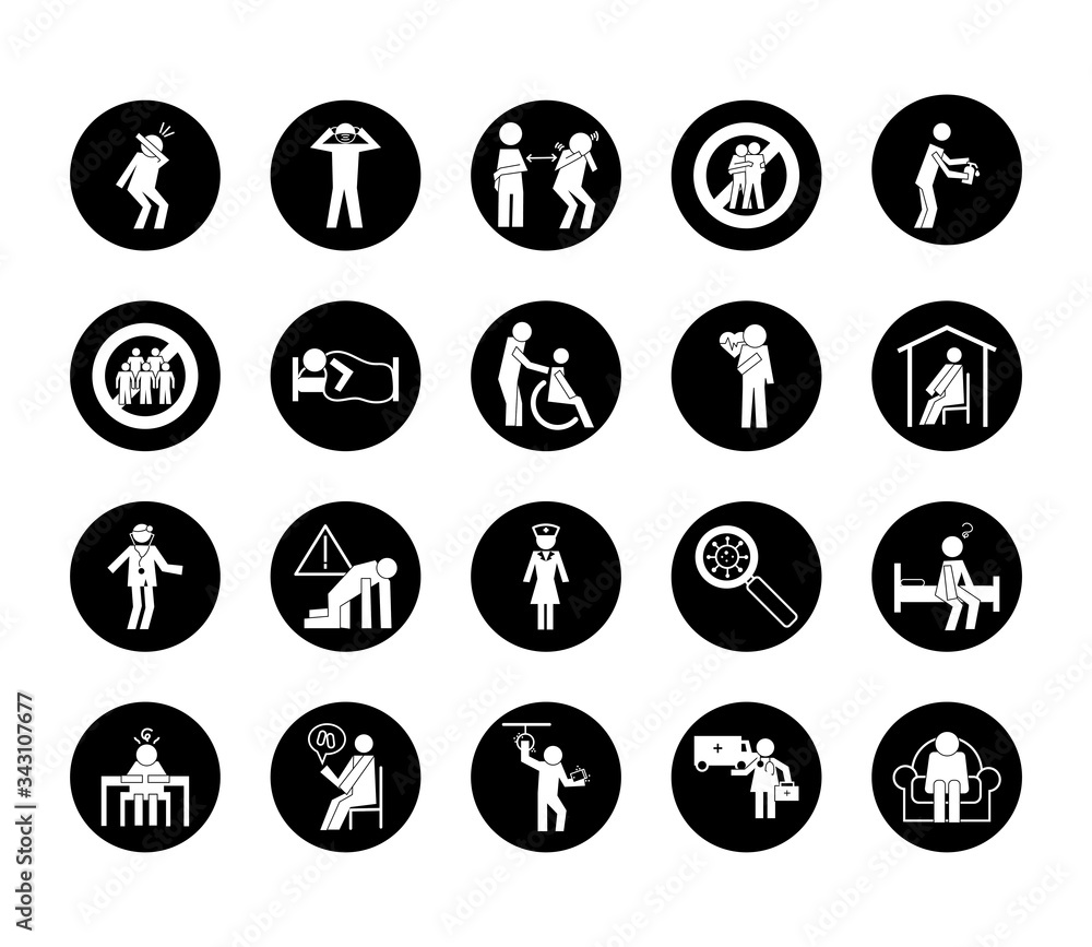 bundle of health pictograms set icons bundle of health pictograms set icons