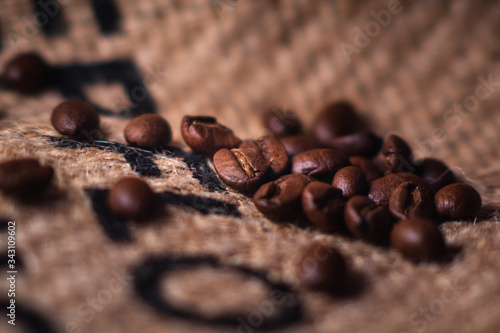 Wallpaper Mural Coffee Beans on jute transport bag Torontodigital.ca