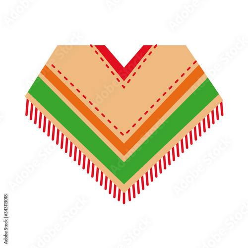mexican culture poncho fill style icon