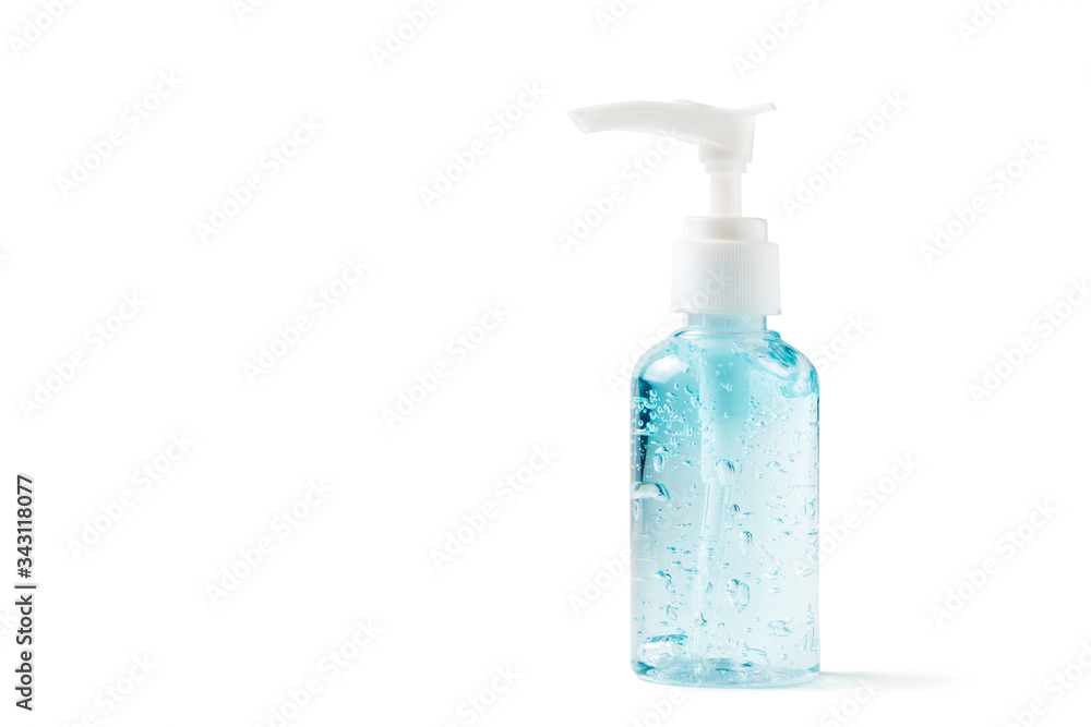 Hand sanitizer bottle or alcohol gel isolated on white Hand sanitizer bottle or alcohol gel isolated on white