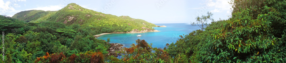 Panorama of a Tropical Paradise, Seychelles