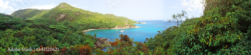 Panorama of a Tropical Paradise, Seychelles