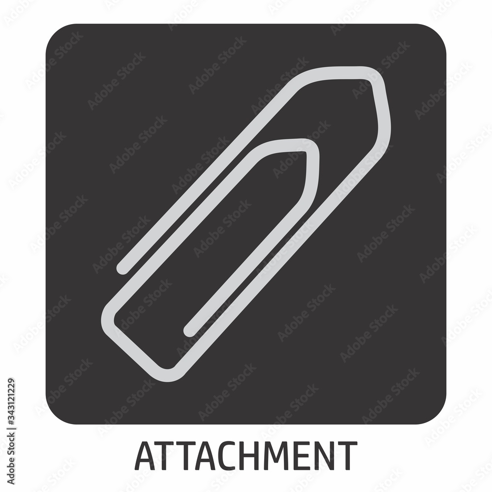 Attachment icon illustration Attachment icon illustration