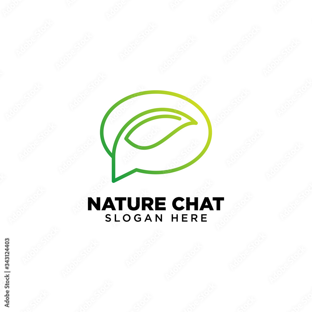 Nature Chat Logo Design Template Nature Chat Logo Design Template