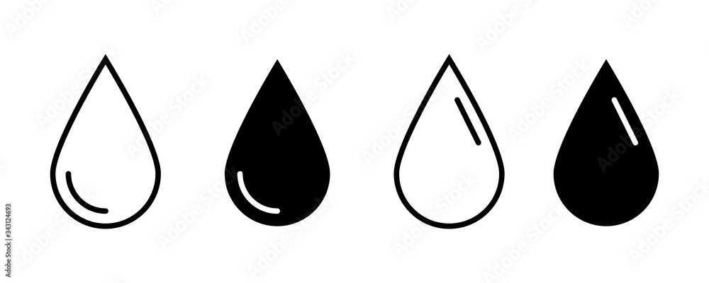 Water drop. Vector isolated icons. Abstract splash liquid shape. Vector water drop icons isolated collection. Water drop. Vector isolated icons. Abstract splash liquid shape. Vector water drop icons isolated collection.