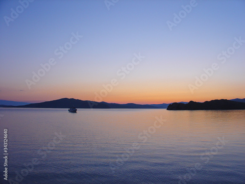 View of Lake Baikal, in summer in the light of day
