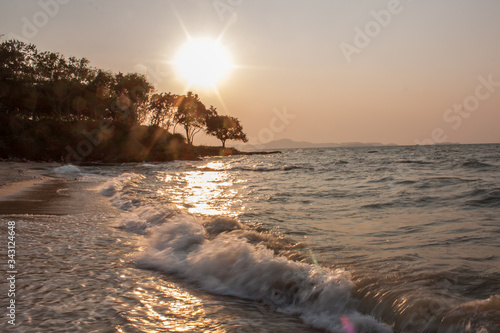 sunset over the sea. Thailand