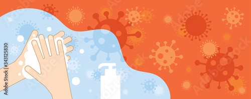 Hand Washing to Prevent Coronavirus Covid-19 Background