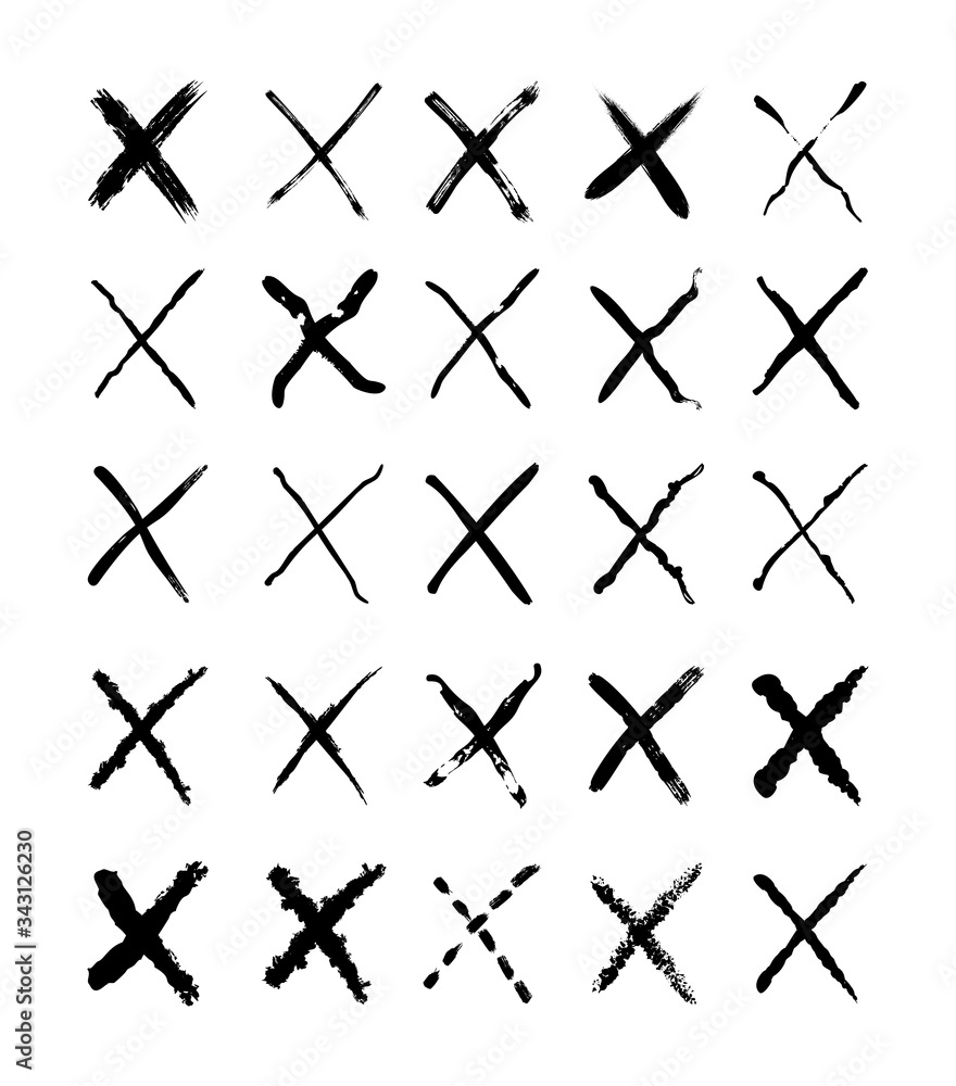 Vector collection of texturing crosses. Big set of grunge elements. Criss-cross and marks for your projects in a dirty and freehand style. Vector collection of texturing crosses. Big set of grunge elements. Criss-cross and marks for your projects in a dirty and freehand style.