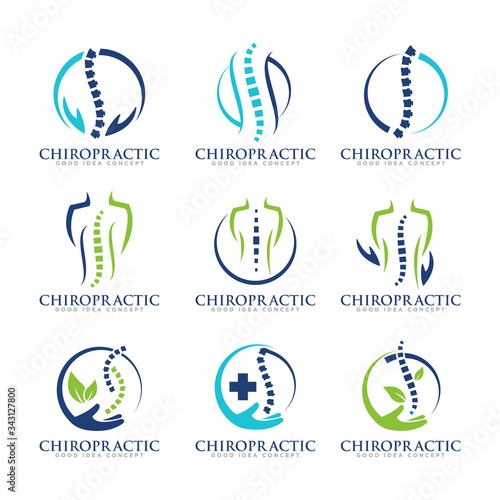 Chiropractic Logo Icon Design Vector