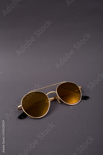 sunglasses on back background